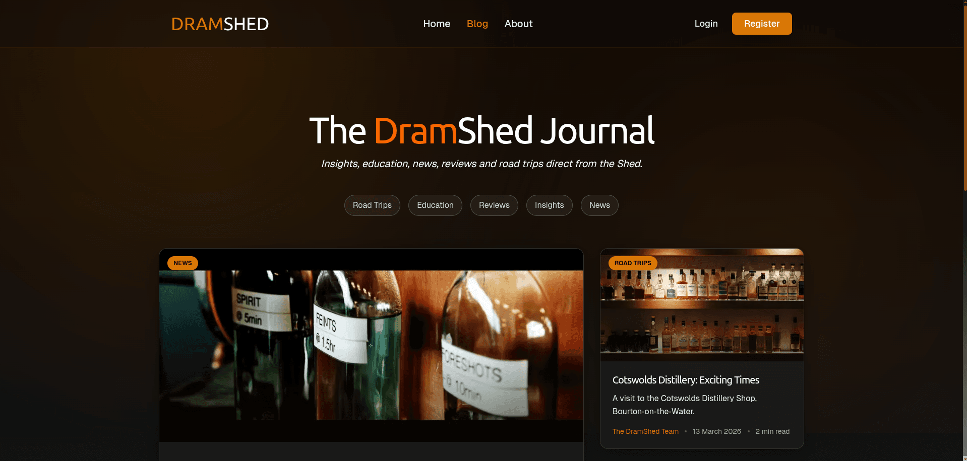 DramShed Journal — blog with whisky articles, reviews and road trips